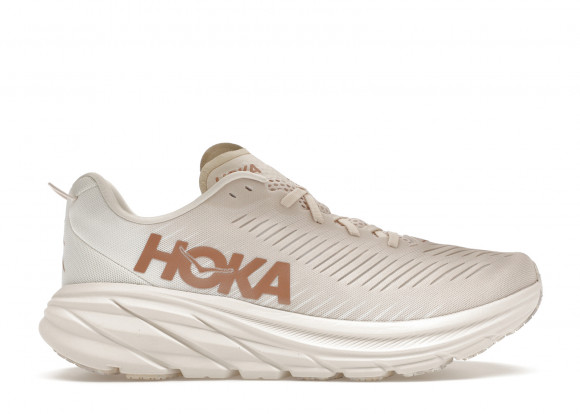HOKA Women's Rincon 3 Running Shoes in Eggnog/Rose Gold - 1119396-ERGL