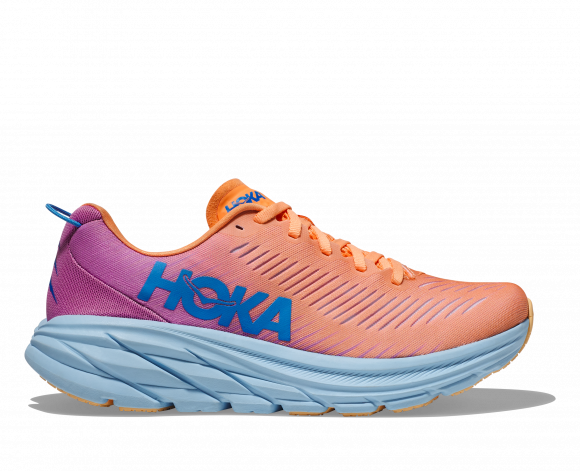 hoka desde Women's Rincon 3 Running Shoes in Mock Orange/Cyclamen - 1119396-MOCY
