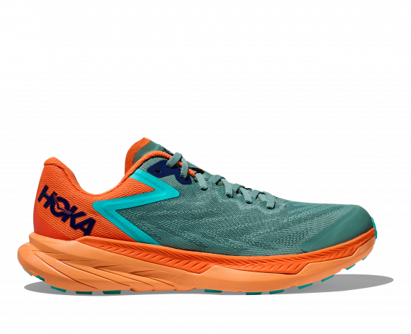 HOKA Men's Zinal All-Terrain Running Shoes in Trellis/Vibrant Orange - 1119399-TVOR