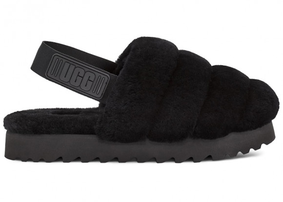 UGG Super Fluff Slipper Black (Women's) - 1121751-BLK