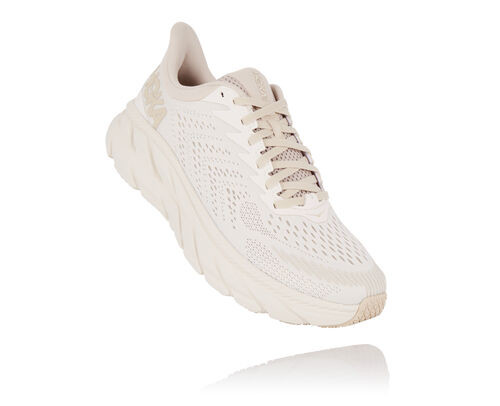 HOKA Women's Clifton 7 Shoes in Eggnog/Shifting Sand - 1122471-ESSN