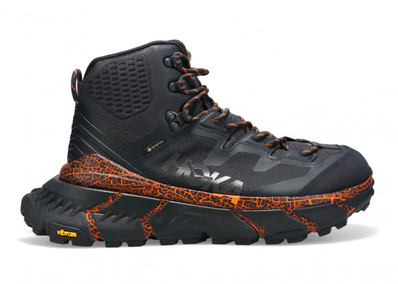 HOKA focus Mens Anacapa Mid Gore-Tex Hiking Shoes in Otter Black - 1123113-BGPO