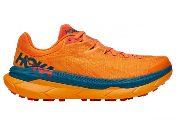 HOKA Men's Tecton X Trail Running Shoes in Persimmon Orange/Radiant Yellow - 1123161-PORY