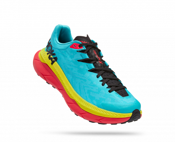 HOKA Men's Tecton X All-Terrain Running Shoes in Scuba Blue/Diva Pink - 1123161-SBDP