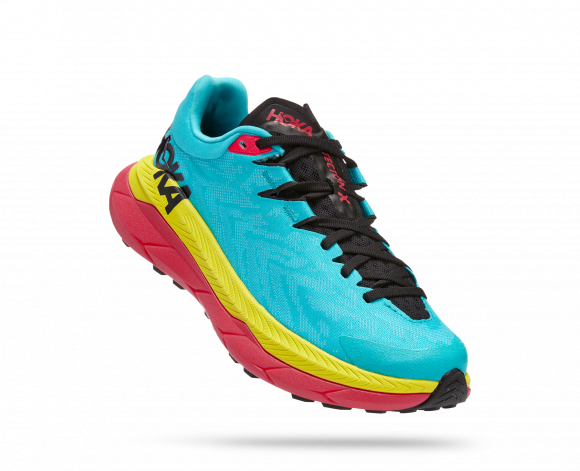 HOKA Women's Tecton X Running Shoes in Scuba Blue/Diva Pink - 1123162-SBDP