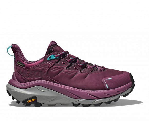 HOKA Women's Kaha 2 Low GORE-TEX Hiking Shoes in Grape Wine/Coastal Shade - 1123191-GWCS