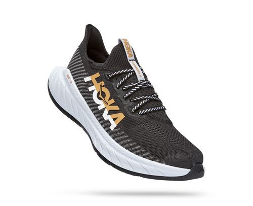 HOKA Carbon X 3 Chaussures de Route pour Femmes en Black/White - 1123193-BWHT