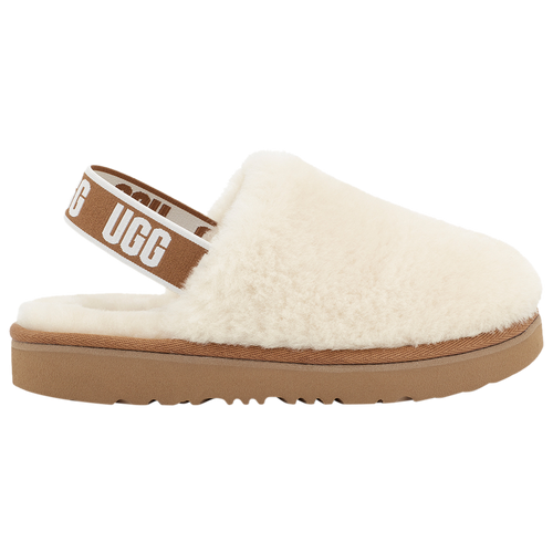 UGG Fluff Yeah Clog - Girls' Grade School Clogs Shoes - Natural / Black - 1123633K-NAT