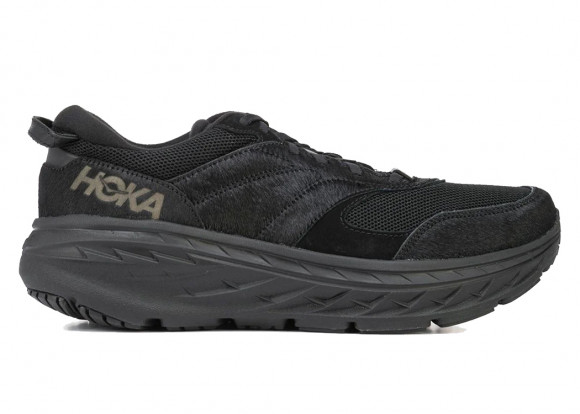 Hoka X Engineered Garments Bondi L Running Shoes in Black Cow Hair - 1127734-BCWH