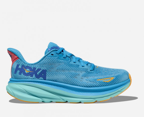 HOKA Clifton 9 Chaussures pour Femme en Swim Day/Cloudless | Route - 1127896-SDY