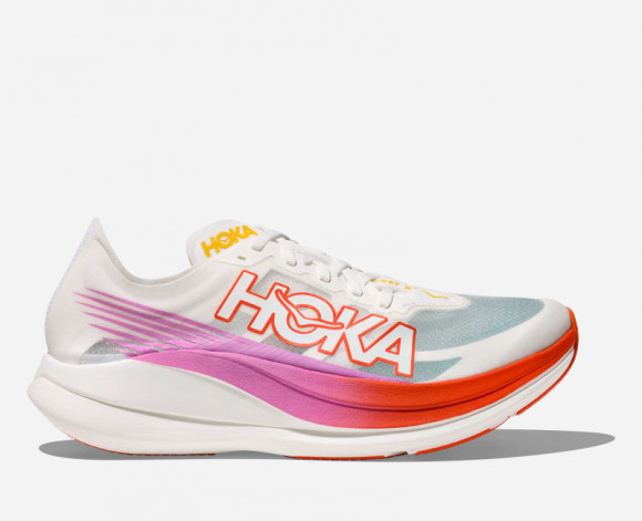 HOKA Rocket X 2 Race Shoes in Frost/Lava - 1127927-FLV