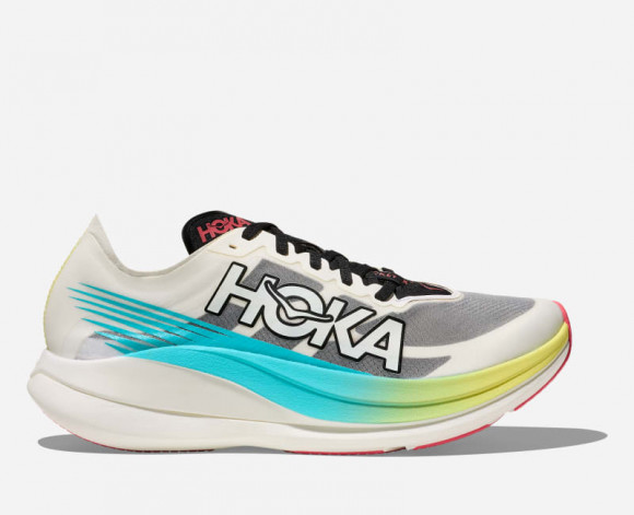 HOKA Rocket X 2 Race Shoes in Yuzu/Cielo Blue - 1127927-YZC