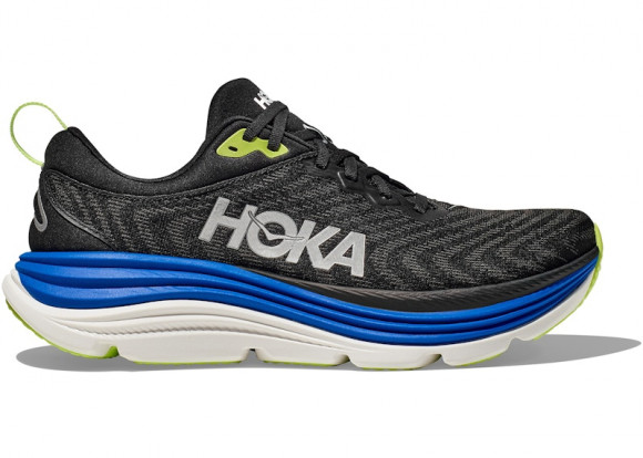 HOKA Men's Gaviota 5 Road Running Shoes in Black/Electric Cobalt - 1127929-BTRC