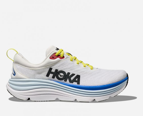 HOKA Men's Gaviota 5 Running Shoes in Blanc De Blanc/Virtual Blue - 1127929-BVR