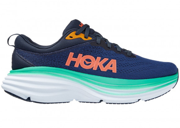 HOKA Women's Bondi 8 Running Shoes in Outer Space/Bellwether Blue