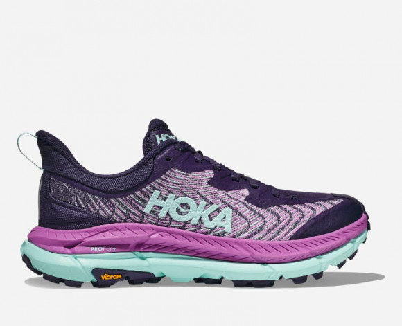 HOKA Women's Mafate Speed 4 All-Terrain Running Shoes in Night Sky/Orchid Flower - 1131056-NSOF