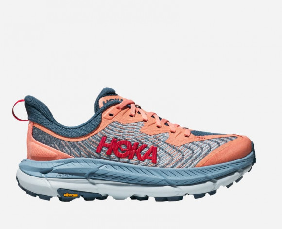 HOKA Women's Mafate Speed 4 Shoes in Papaya/Real Teal - 1131056-PPYR