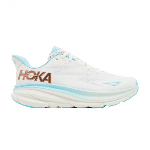 HOKA Wmns Clifton 9 Wide 'Frost Rose Gold' | White | Women's Size 6.5 - 1132211-FTRS