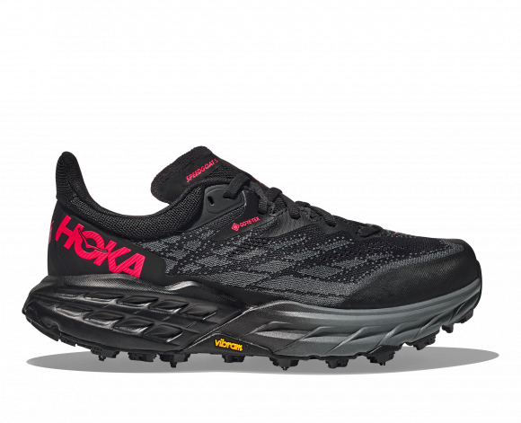 HOKA Women's Speedgoat 5 GORE-TEX Spike Hiking Shoes in Black - 1133532-BBLC