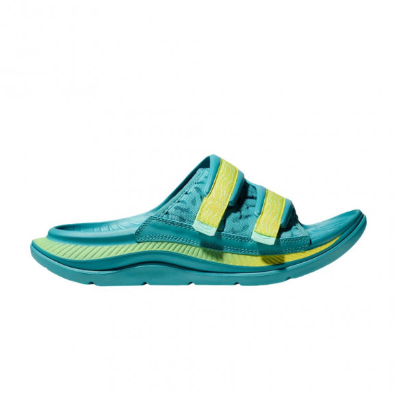 HOKA Ora Luxe 'Ocean Mist Citrus Glow' | Blue | Men's Size 4 - 1134150-OMCG