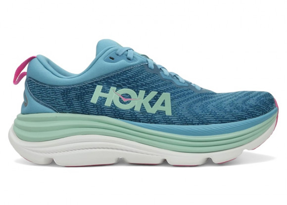 HOKA Women's Gaviota 5 Road Running Shoes in Alpine Blue/Jadeite - 1134235-ALJ