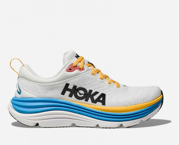HOKA Women's Gaviota 5 Running Shoes in Blanc De Blanc/Swim Day - 1134235-BSW
