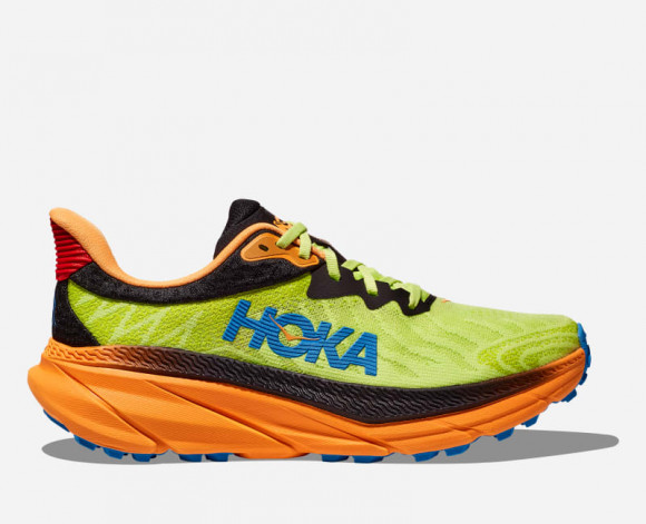 HOKA Men's Challenger 7 Running Shoes in Black/Lettuce - 1134497-BKLT