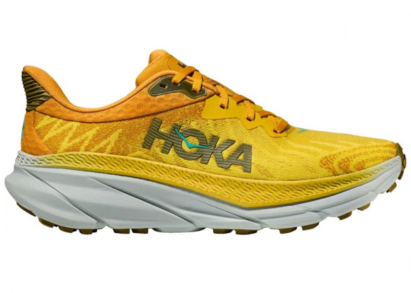 HOKA Men's Challenger 7 Running Shoes in Passion Fruit/Golden Yellow - 1134497-PFGY