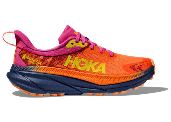 HOKA Women's Challenger 7 GORE-TEX Hiking Shoes in Vibrant Orange/Pink Yarrow - 1134502-VOPY