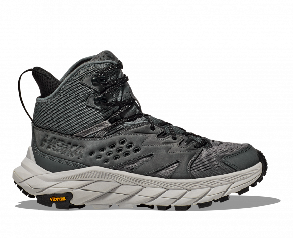 HOKA Men's Anacapa Breeze Mid Hiking Shoes in Castlerock/Harbor Mist - 1134505-CHMS