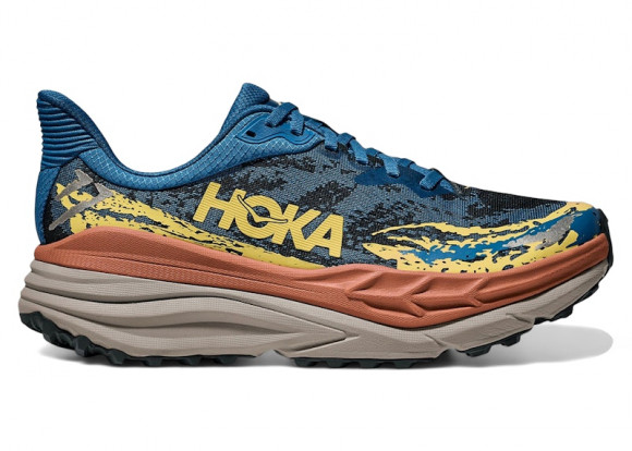 HOKA Men's Stinson 7 Trail Shoes in Foggy Night/Cardamom - 1141530-FDM