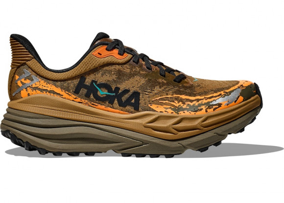 HOKA Men's Stinson 7 Trail Shoes in Honey/Antique Olive - 1141530-HYN