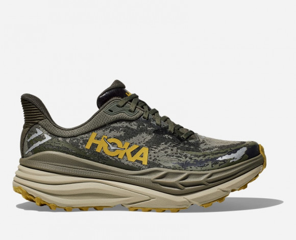 HOKA Stinson 7 Chaussures pour Homme en Olive Haze/Forest Cover | Trail - 1141530-OZF