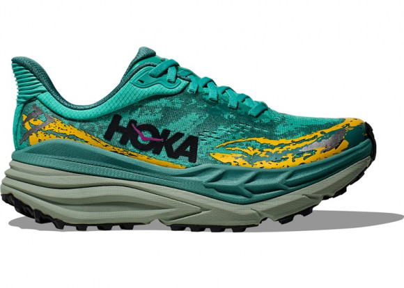 HOKA Women's Stinson 7 Trail Shoes in Electric Aqua/Oceanic - 1141531-ECN