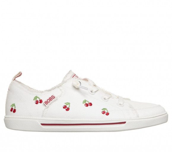 Skechers Women's BOBS B Cute 2.0 - Fruity Feeling Sneaker in White/Red - 114221