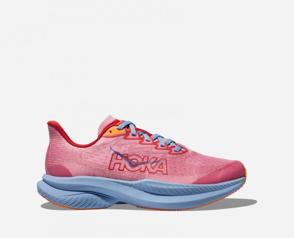 HOKA Kid's Mach 6 Running Shoes in Peony/Cerise - 1147553-PNYC
