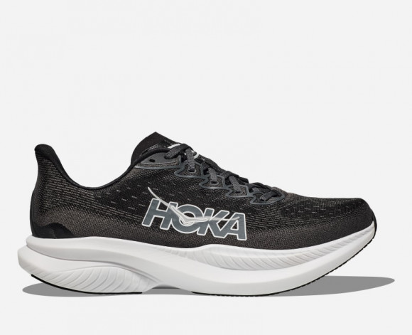 HOKA Men's Mach 6 Shoes in Black/White - 1147790-BWHT