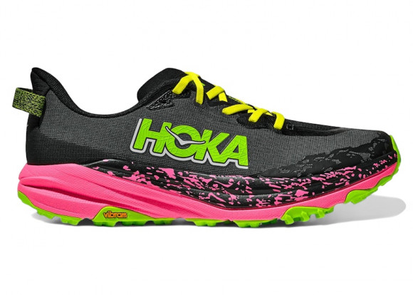 HOKA Men's Speedgoat 6 in Black/Neon Rose - 1147791-BNRS