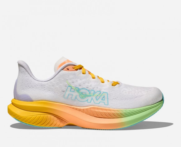 HOKA Women's Mach 6 Road Running Shoes in Frost/Starlight Glow - 1147810-FTST