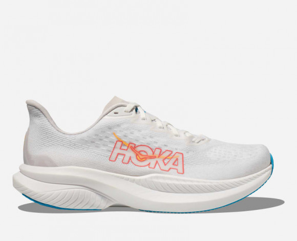 HOKA Women's Mach 6 Shoes in White/Nimbus Cloud - 1147810-WNCL