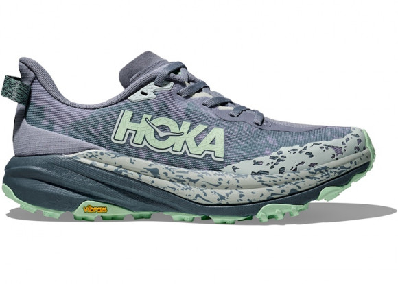 HOKA Women's Speedgoat 6 Trail Shoes in Moonlight/Thunder Cloud - 1147811-MNLG