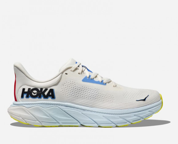 HOKA Men's Arahi 7 Running Shoes in Blanc De Blanc/Virtual Blue - 1147850-BVR