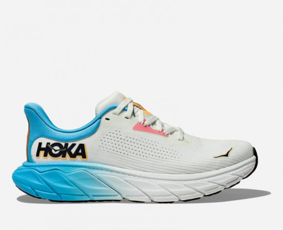 HOKA Arahi 7 Chaussures pour Femme en Blanc De Blanc/Swim Day | Route - 1147851-BSW