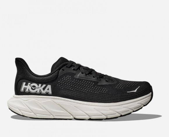 HOKA Arahi 7 Schuhe für Damen in Black/White | Straße - 1147851-BWHT