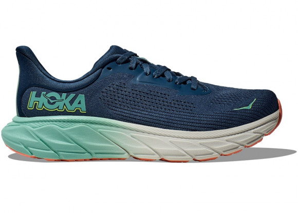HOKA Women's Arahi 7 Road Running Shoes in Midnight/Seafoam - 1147851-MSF