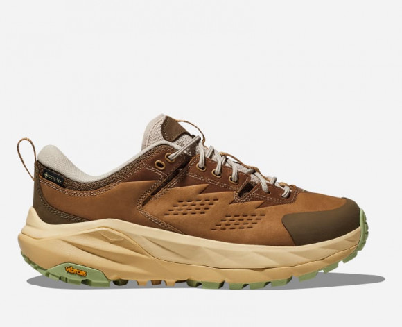 HOKA Elite Terrain System Kaha Low GORE-TEX Shoes in Wheat/Mushroom - 1150913-WSH