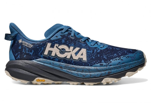 HOKA Men's Speedgoat 6 GORE-TEX Trail Shoes in Foggy Night/Charcoal Grey - 1155150-FYNG