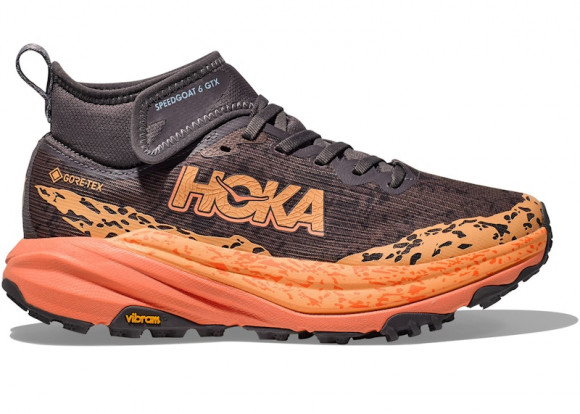 HOKA Women's Speedgoat 6 Mid GORE-TEX Trail Shoes in Galaxy/Guava - 1155153-GGV