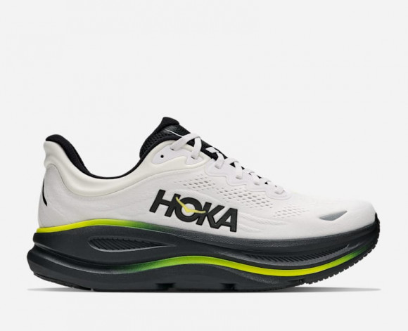 HOKA Bondi 9 Chaussures pour Homme en White/Citrus | Running Sur Route - 1162011-WTCT