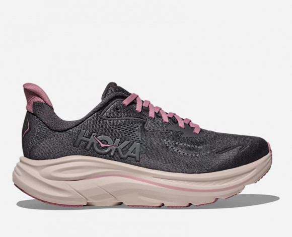 HOKA Women's Clifton 10 Road Running Shoes in Galaxy/Dried Rose - 1162031-GXYD